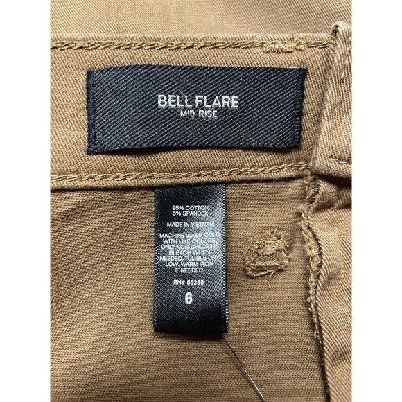 Express Jeans Womens Size 6 Brown Sailor Bell Flare Mid Rise Size Zip NWT A65 - Picture 8 of 9